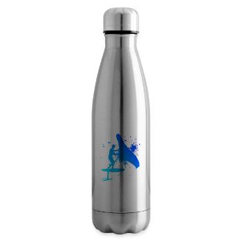 foil Femmes Hommes hydrofoil wingfoil wingsurfe - Bouteille isotherme - argent clair - Droite
