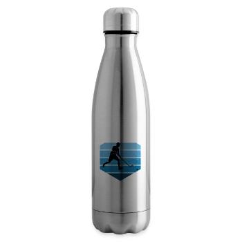 Floorball, floorball, women's floorball - Insulated Water Bottle - silver - Right