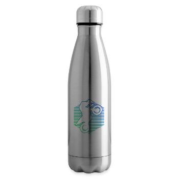 Motocross Freestyle Motocross Dirt Biker - Insulated Water Bottle - silver - Right