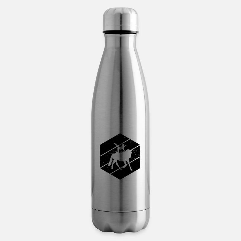 Acrobatie de voltige à cheval - Bouteille isotherme - argent clair