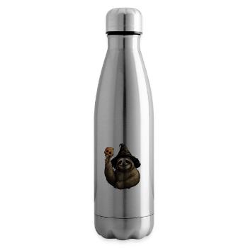 Halloween Faultier mit Hexenhut und Totenkopf - Isolierflasche - Lightsilver - Rechts