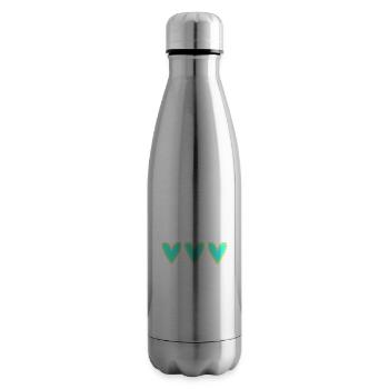 HERZ. HERZ. HEILIGER VALENTINSTAG. LIEBE. LIEBE. WEIHNACHTEN - Isolierflasche - Lightsilver - Rechts