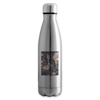 Cute Cat :3 90s Anime Style - Isolierflasche - Lightsilver - Rechts