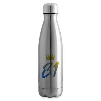 81 Number crown - Insulated Water Bottle - silver - Right