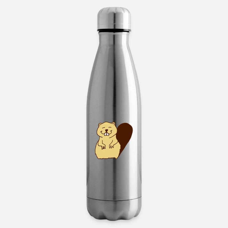 castor - Bouteille isotherme - argent clair