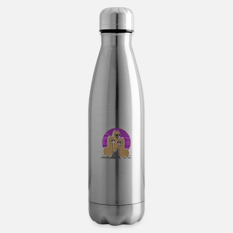 Get ready for the alpakalypse - Insulated Water Bottle - silver