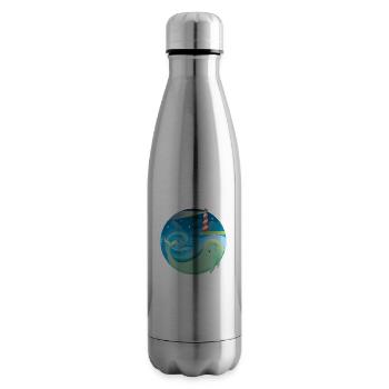 whale - Insulated Water Bottle - silver - Right