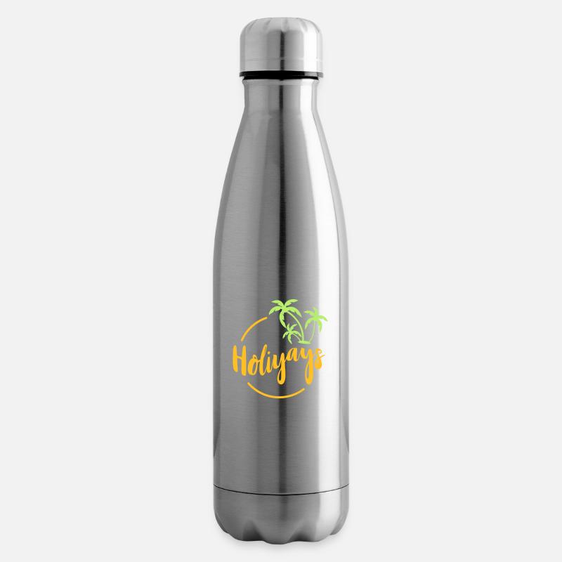 Ferien. Reise. Reise. Ferien. Ausflug. Geschenk - Isolierflasche - Lightsilver