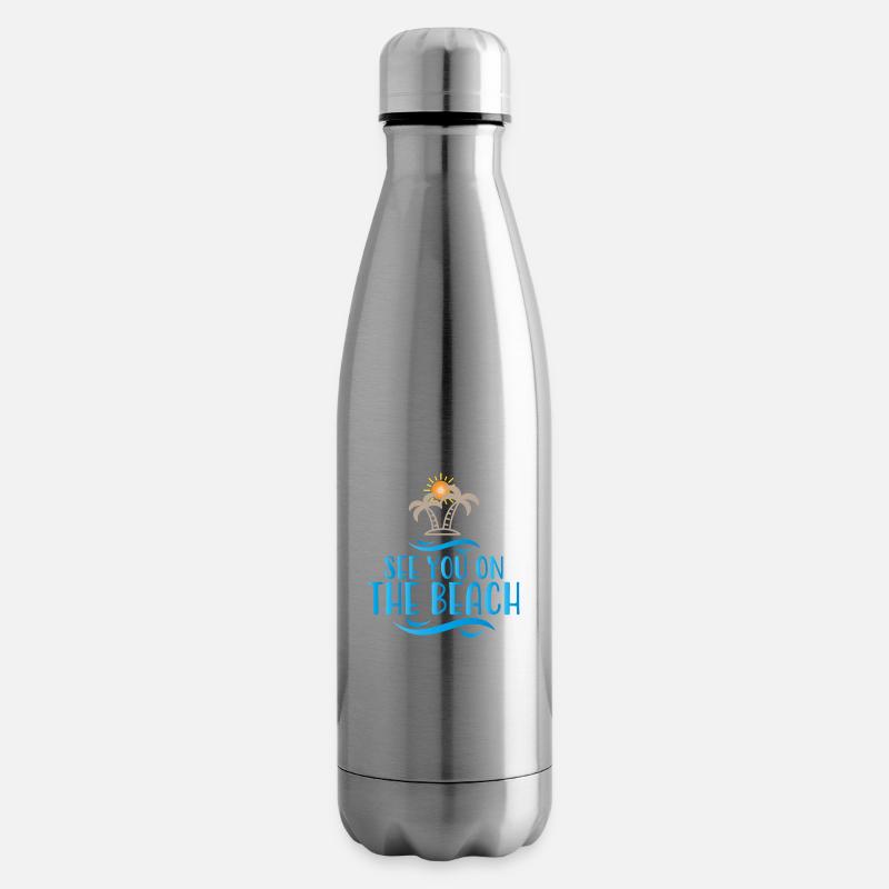 Beach - Insulated Water Bottle - silver