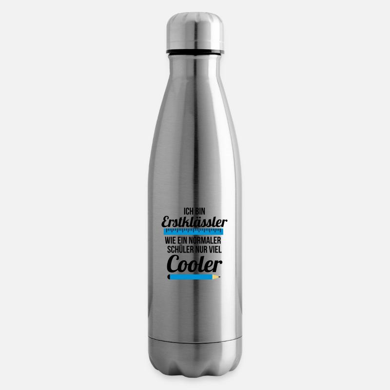 Erstklässler Einschulung Schüler nur viel Cooler - Isolierflasche - Lightsilver