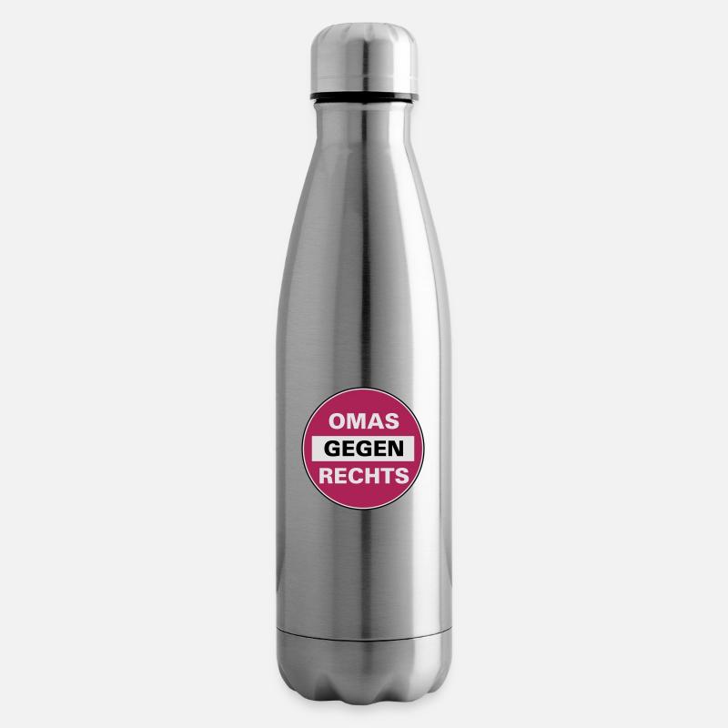 Omas gegen Rechts Schild - Isolierflasche - Lightsilver