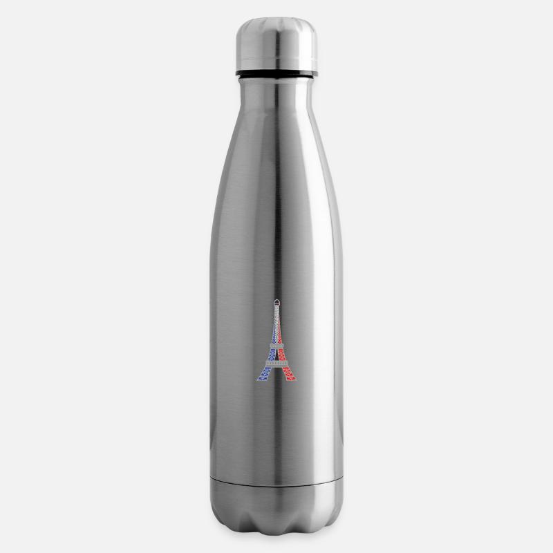 France Eiffel Tower - Insulated Water Bottle - silver
