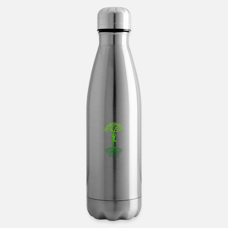 Yoga Lebensbaum Geschenkidee - Isolierflasche - Lightsilver