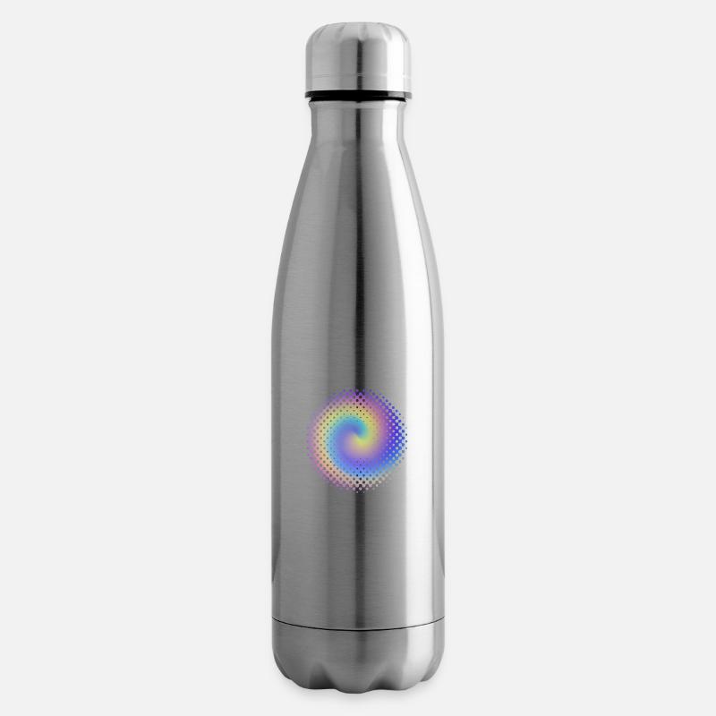 Dot pattern colorful vortices - Insulated Water Bottle - silver
