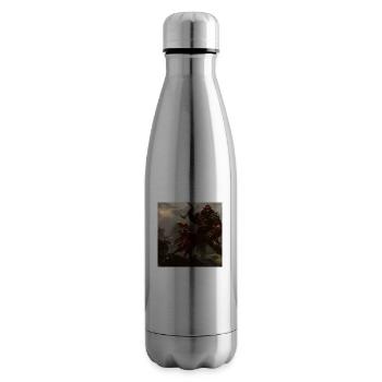 Orc vs. Woman - Insulated Water Bottle - silver - Right