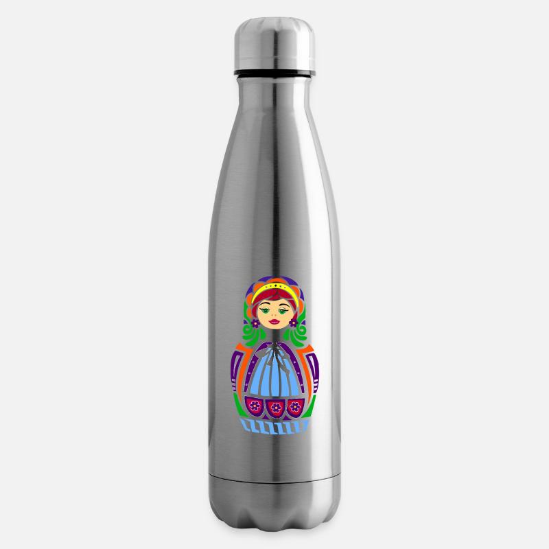 Poupée Matryoshka - Bouteille isotherme - argent clair