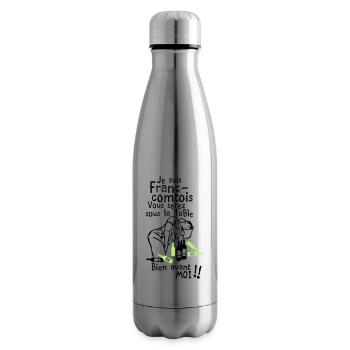 franc comtois bourrer saoul avant moi - Bouteille isotherme - argent clair - Droite