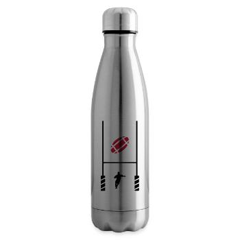 essai rugby 2 - Bouteille isotherme - argent clair - Droite