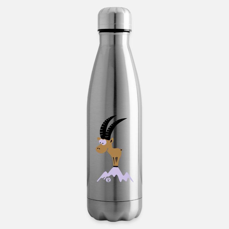 Steinbock - Capricorn (c) - Isolierflasche - Lightsilver