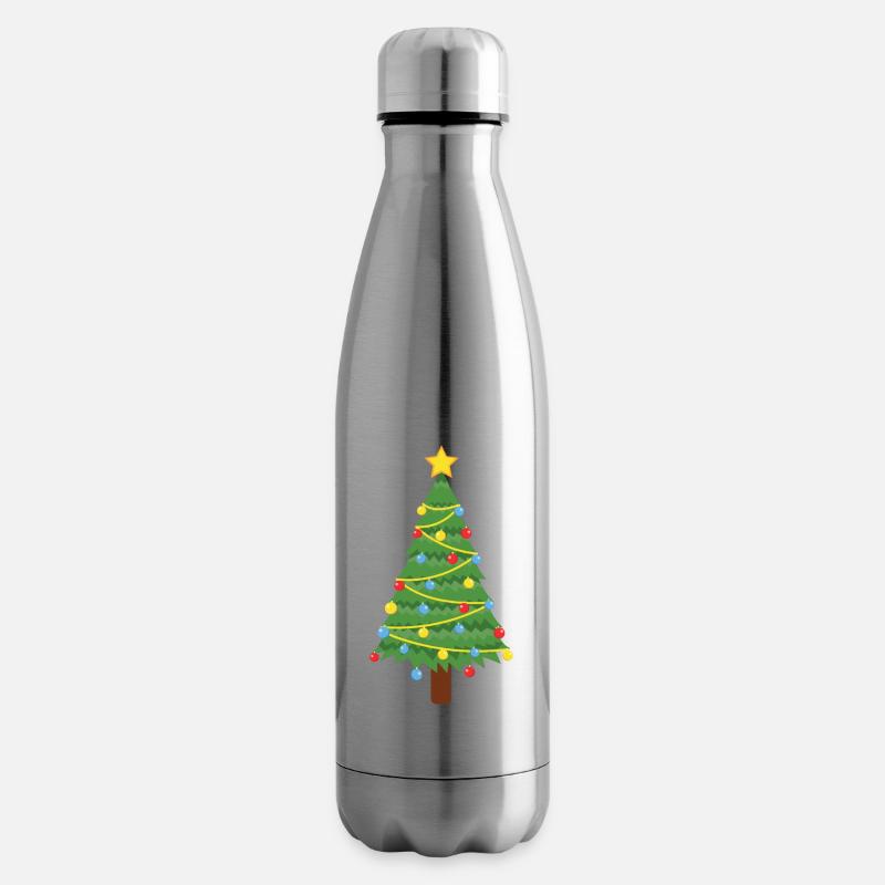Weihnachtsbaum - Isolierflasche - Lightsilver