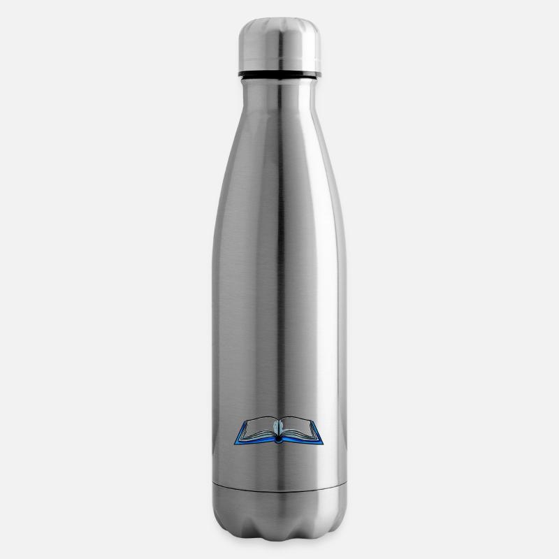 Bücher Lesen Buch Bücherwurm Buchnerd Roman - Isolierflasche - Lightsilver