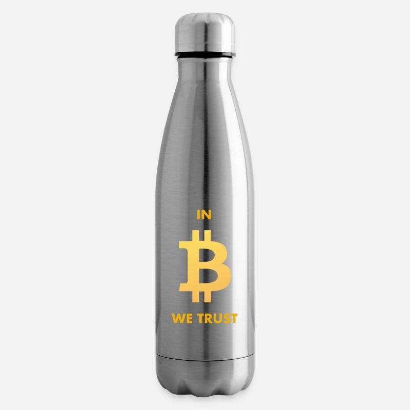 IN B WE TRUST BITCOIN - Isolierflasche - Lightsilver