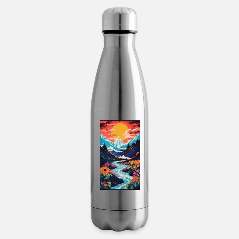Natureffekt Risographie - Isolierflasche - Lightsilver