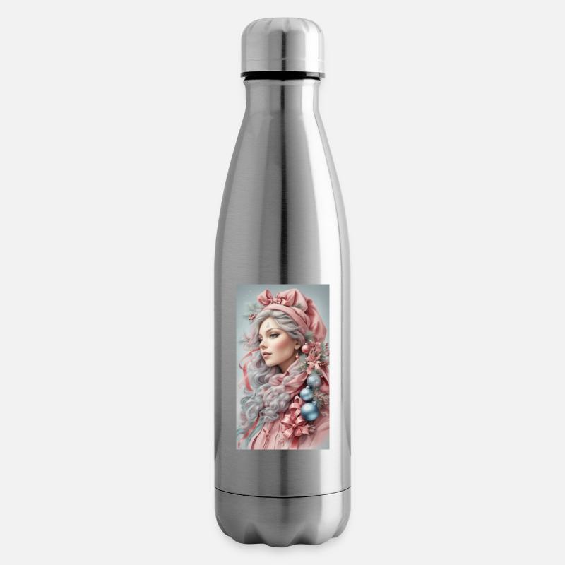 Frau gekleidet Weihnachten - Isolierflasche - Lightsilver