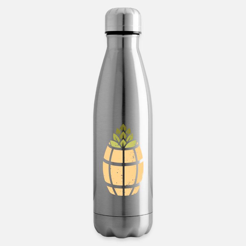 Logo de l’ananas - Bouteille isotherme - argent clair