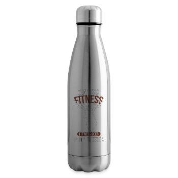 I'm Into Fitness Fit'ness Deer In My Freezer Funny - Insulated Water Bottle - silver - Right