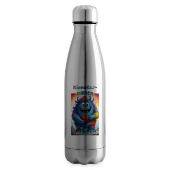 Monster-like, love you, have favorite person, love - Insulated Water Bottle - silver - Right