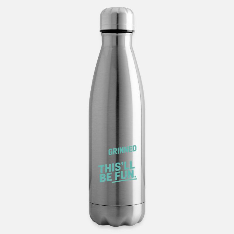 Als Gott mich gemacht hat, hat er gegrinst! - Isolierflasche - Lightsilver