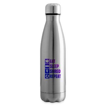 Wintersport Snowboard Herren Damen Snowboarder - Isolierflasche - Lightsilver - Rechts