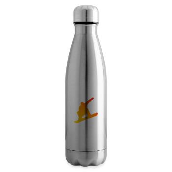 Snowboarder Herren Damen Snowboarding Wintersport - Isolierflasche - Lightsilver - Rechts