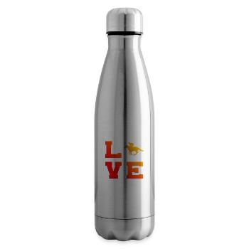Women's Show Jumping Horse Riding Horse Riding - Insulated Water Bottle - silver - Right