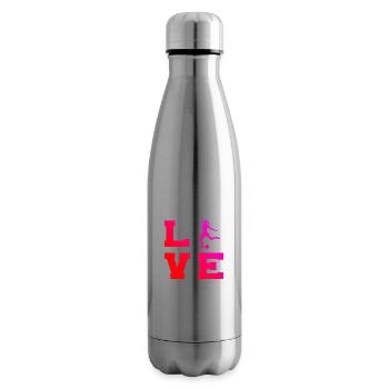 Women's Football Matches Football Players - Insulated Water Bottle - silver - Right