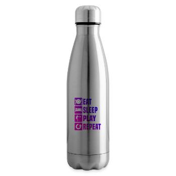 Tennis Tennisspieler Herren Damen Tennis spielen - Isolierflasche - Lightsilver - Rechts