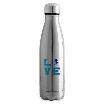 Road Cycling Men Women Road Bike - Insulated Water Bottle - silver - Right