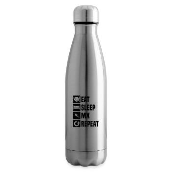 Winter Sports Men Skiers Women Skiing - Insulated Water Bottle - silver - Right