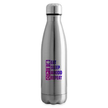 Herren Martial Arts Kampfsport Aikido Aikidoka - Isolierflasche - Lightsilver - Rechts