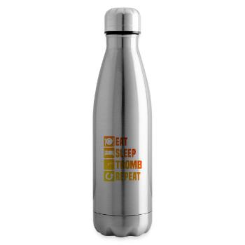 Trombone Trombone Jazz Trombone Jazz Trombonist - Insulated Water Bottle - silver - Right
