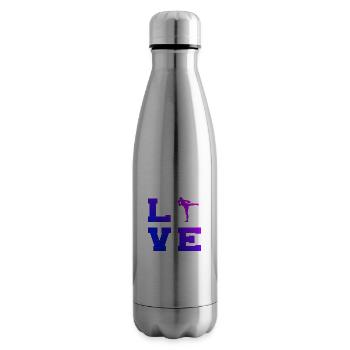 Muay Thai Thai Boxer Thaiboxing Thai Boxing Men - Insulated Water Bottle - silver - Right