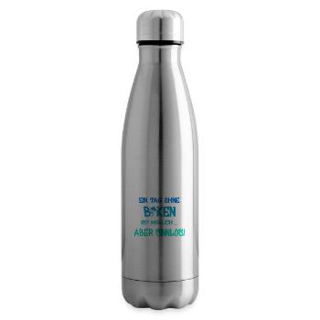 biken, spruch für biker, bike, ein tag ohne biken - Isolierflasche - Lightsilver - Rechts