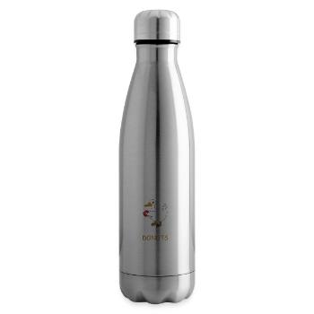 Duck with donut saying - Insulated Water Bottle - silver - Right