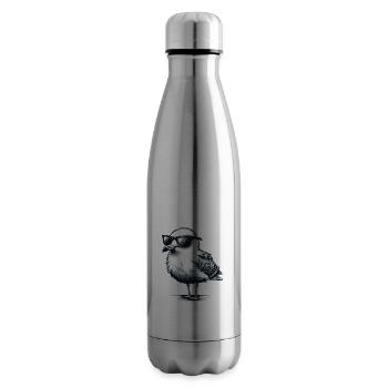 Watt'n Döntjes Coole Möwe Low German Saying - Insulated Water Bottle - silver - Right