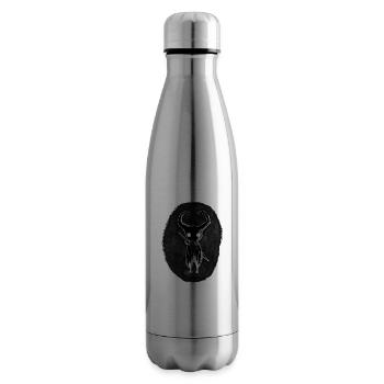 Little Man Sweet Black White with Sword - Insulated Water Bottle - silver - Right