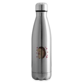 Hedgie Désolé, je ne peux pas avoir de projets avec mon hérisson - Bouteille isotherme - argent clair - Droite