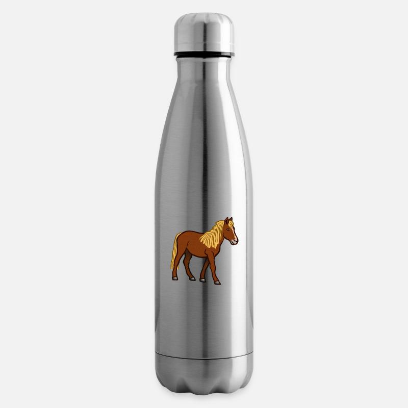 Pferd - Isolierflasche - Lightsilver