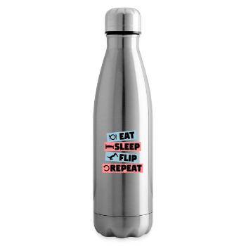 Gymnastics - eat, sleep, flip, repeat - Isolierflasche - Lightsilver - Rechts