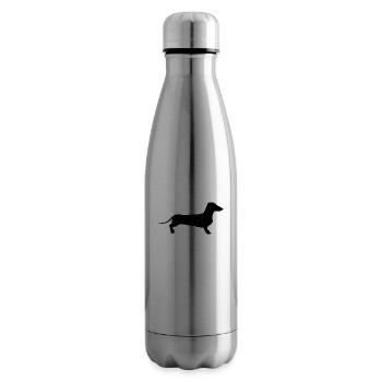 Dackel Schatten Illustration - Isolierflasche - Lightsilver - Rechts